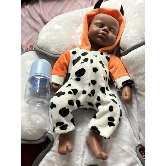🆕 Full Body Platinum Silicone Baby Dolls Newborn Adam-Tan Reborn Baby Boy - Picture 2 of 10
